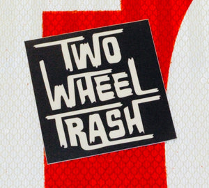 Two Wheel Trash Square Sticker